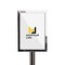 Montour Line Sign Frame Floor Standing 11 x 14 in. V Polished Stainless Steel FS200-1114-V-PS - alternate 1
